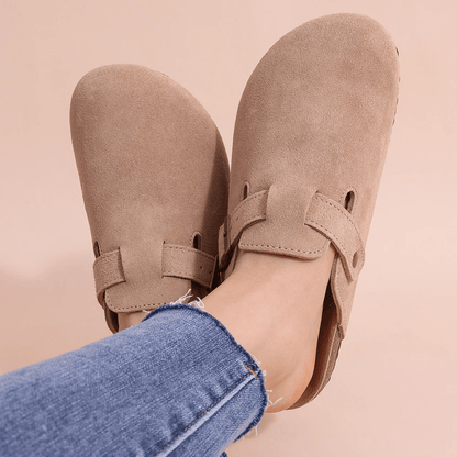 Minerva Adjustable Buckle Slip-On Sandals