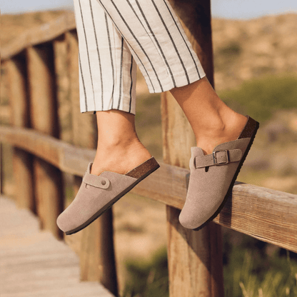 Minerva Adjustable Buckle Slip-On Sandals