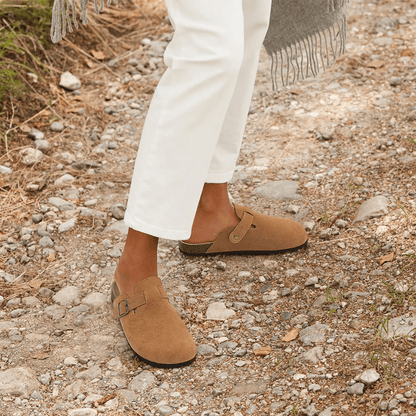 Minerva Adjustable Buckle Slip-On Sandals