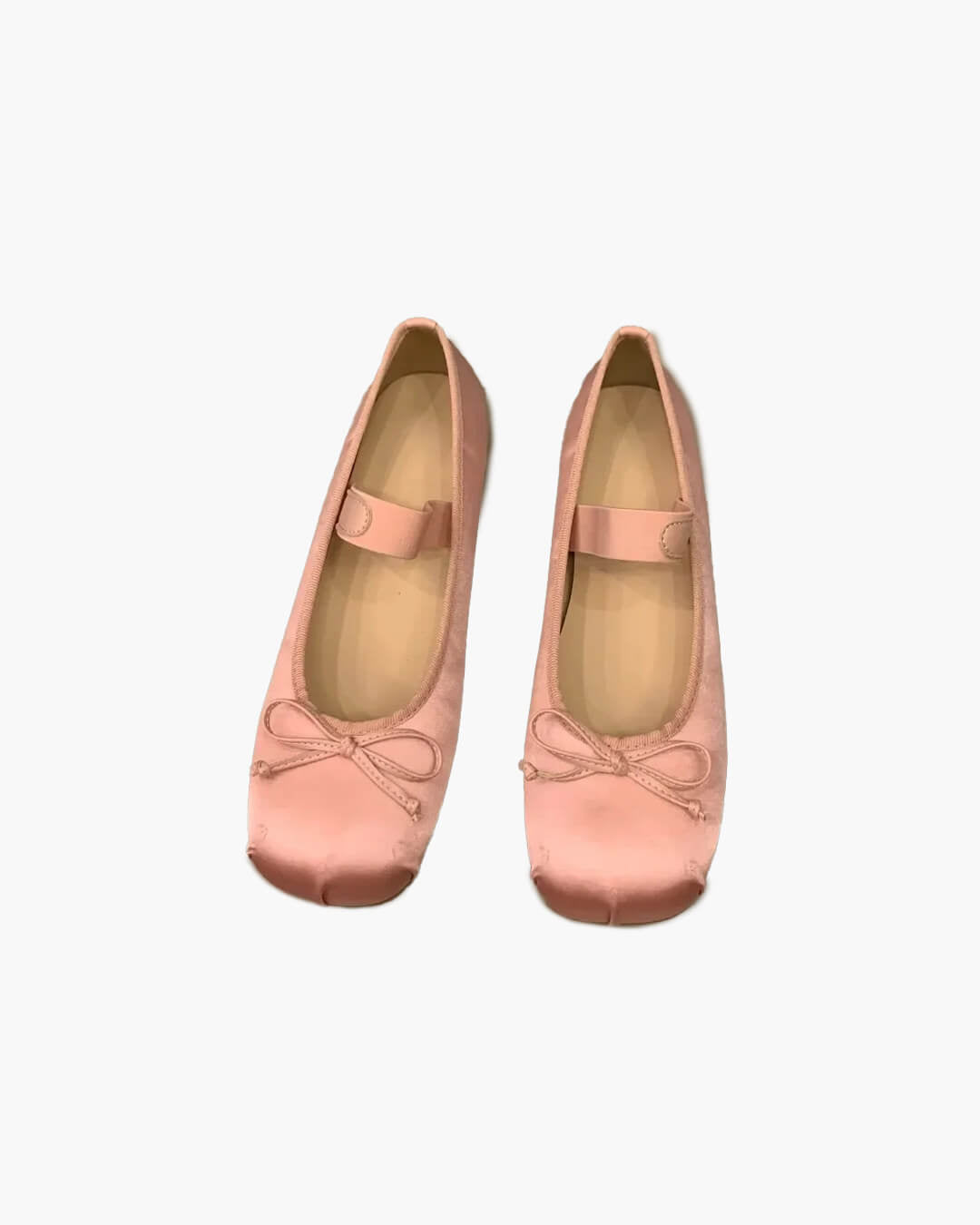Pamela Bowtie Satin Ballet Flats