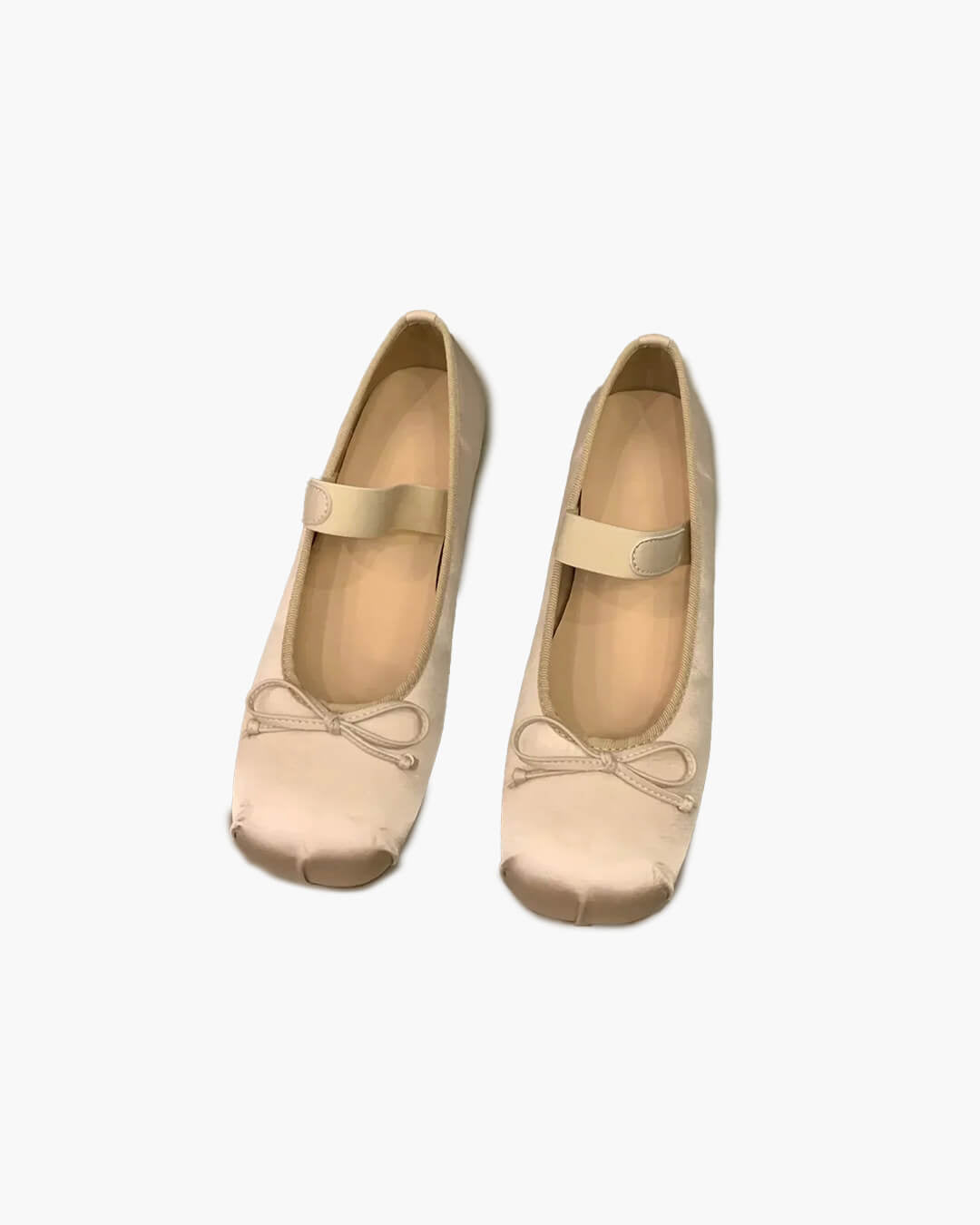 Pamela Bowtie Satin Ballet Flats