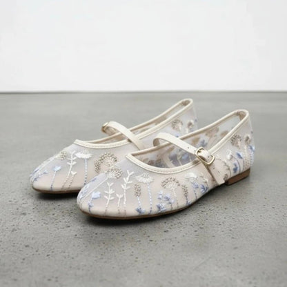 Priscilla Embroidered Ballet Flats