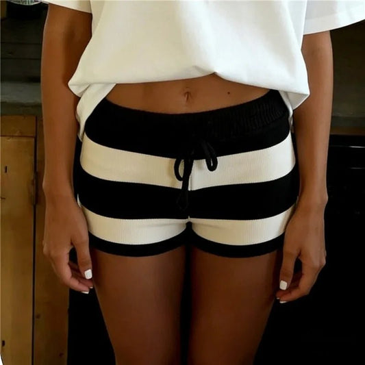 Nina Striped Knit Shorts