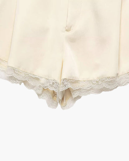 Davina High Waisted Satin Mini Shorts