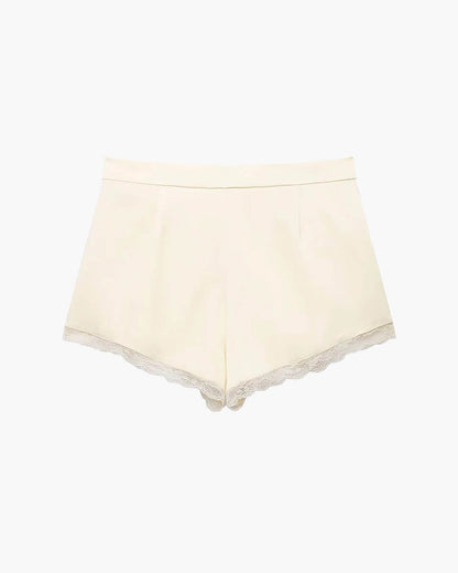 Davina High Waisted Satin Mini Shorts