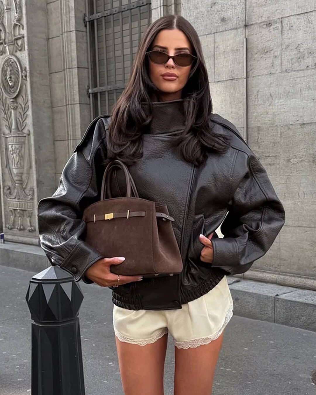 Davina High Waisted Satin Mini Shorts