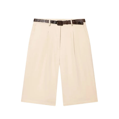 Florentine High Waist Bermuda Shorts with Belt