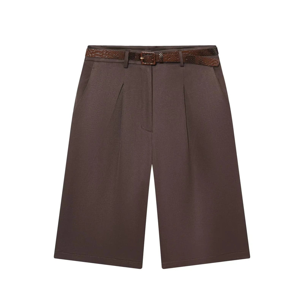 Florentine High Waist Bermuda Shorts with Belt