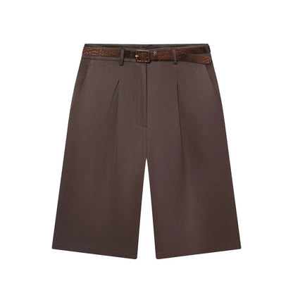 Florentine High Waist Bermuda Shorts with Belt