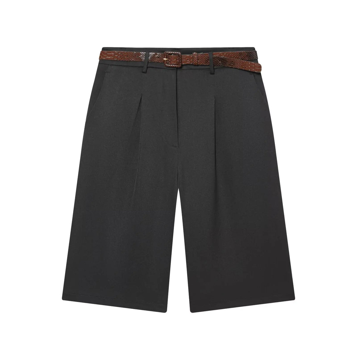 Florentine High Waist Bermuda Shorts with Belt