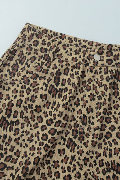 Nicole Leopard Print Shorts