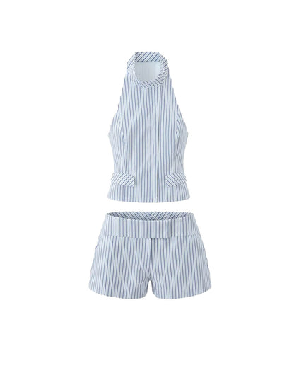 Briana Striped Mini Skirt Set