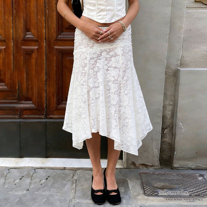 Sabrina Paisley Lace Midi Skirt