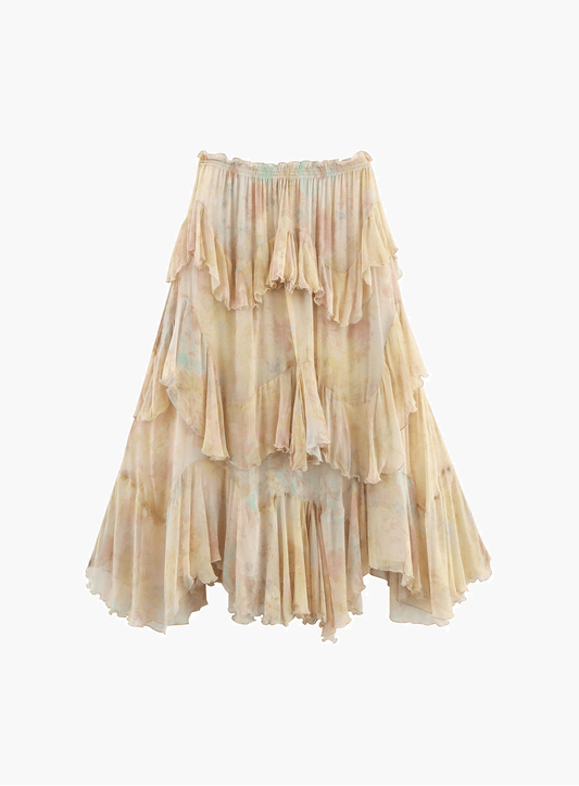 Serena Tiered Boho Maxi Skirt