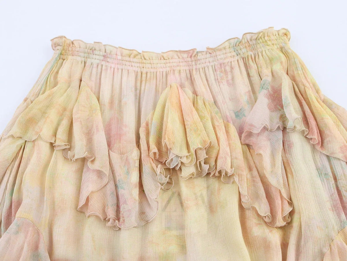 Serena Tiered Boho Maxi Skirt