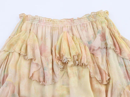 Serena Tiered Boho Maxi Skirt