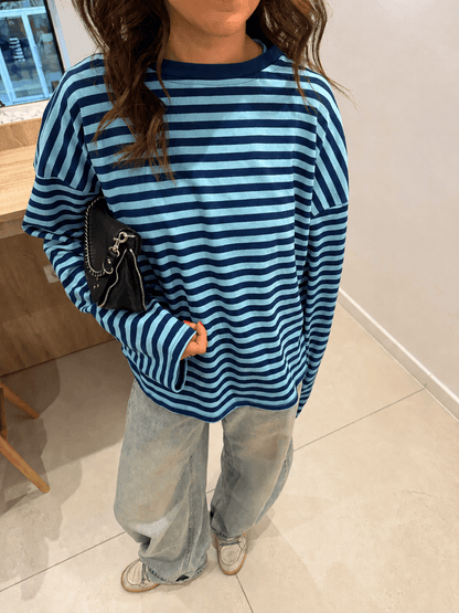 Vivien Striped Oversized Knit Sweater