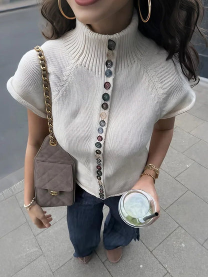 Nadia Ribbed Knit Cardigan Top
