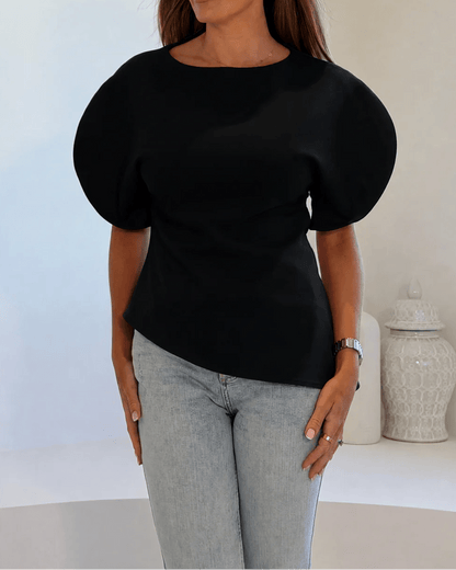 Sienna Tricot Balloon Sleeve Top