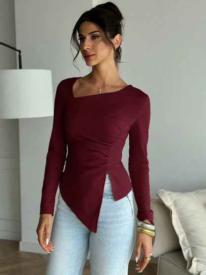 Annie Asymmetrical Long Sleeve Top