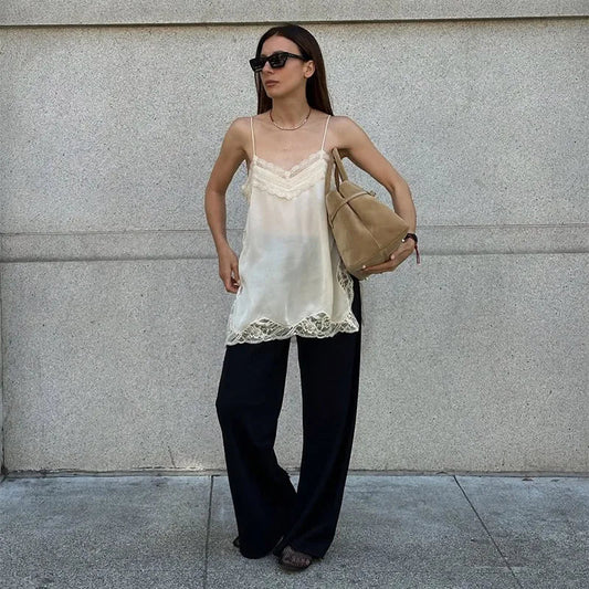 Sia Lace Trim Cami Top