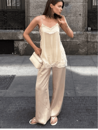 Sia Lace Trim Cami Top