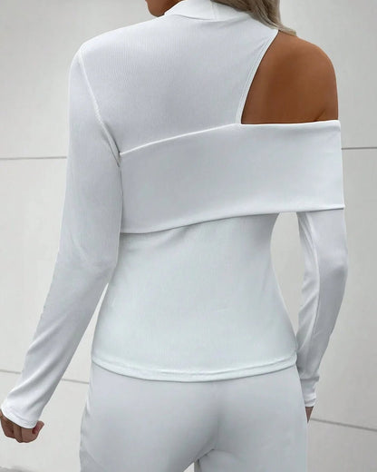 Hazel Cutout Shoulder Knitted Top