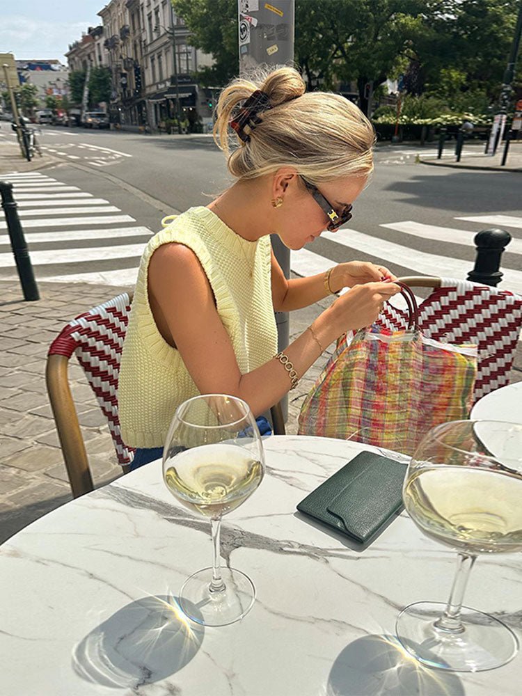 Aedla Open-Back Knitted Sleeveless Top