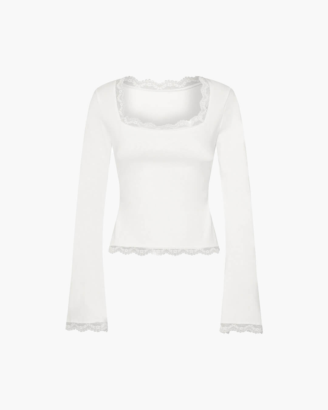 Jackie Lace Trim Square Neck Top