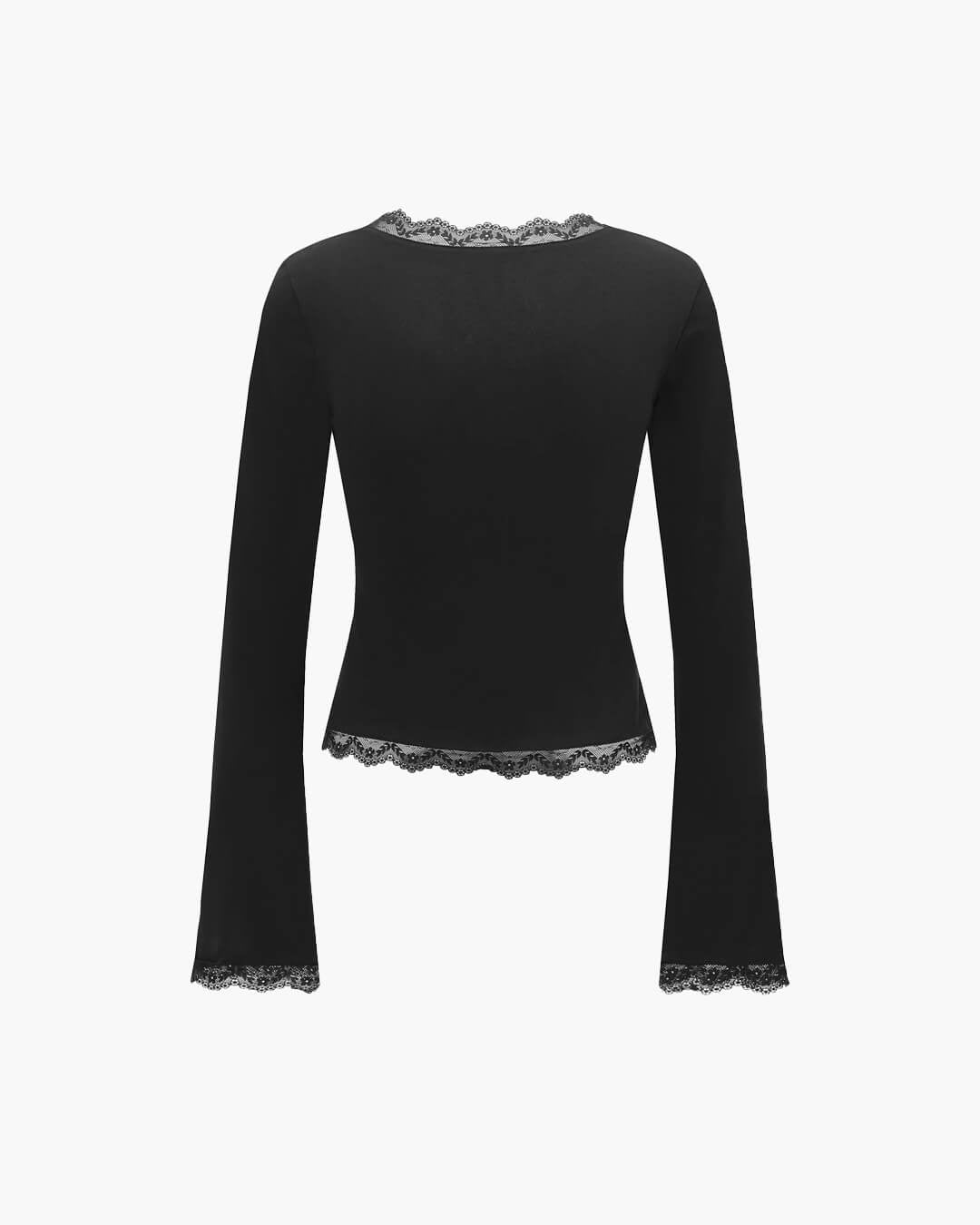 Jackie Lace Trim Square Neck Top