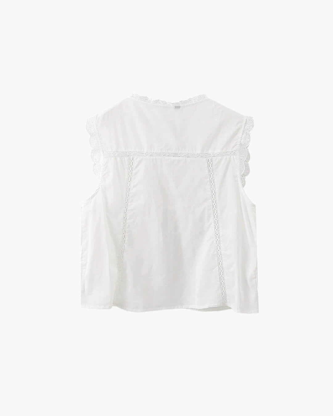 Juvie Embroidered Lace Trim Blouse