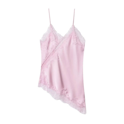 Kara Asymmetric Satin Cami Top