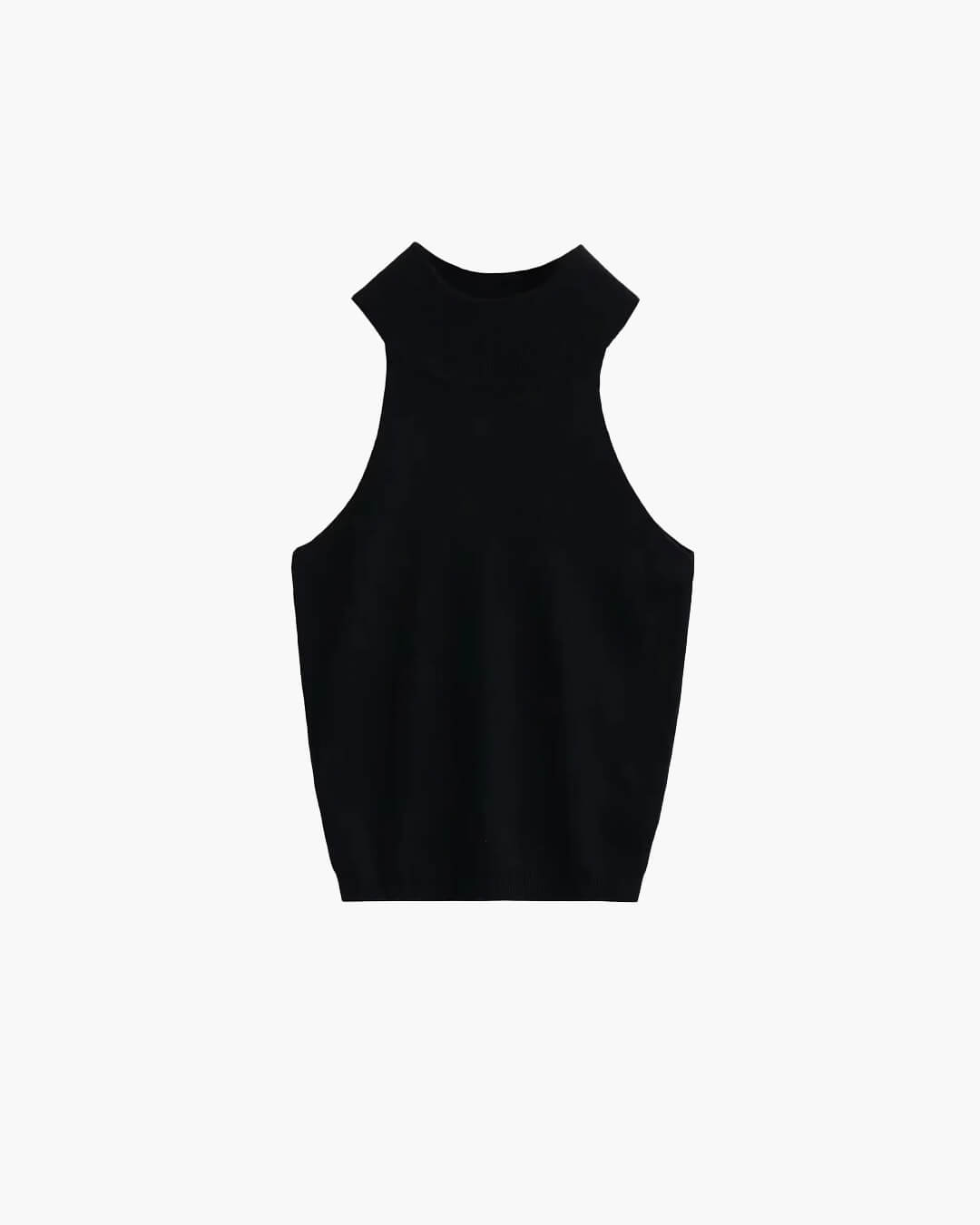 Nicky Halter Neck Sleeveless Knit Crop Top