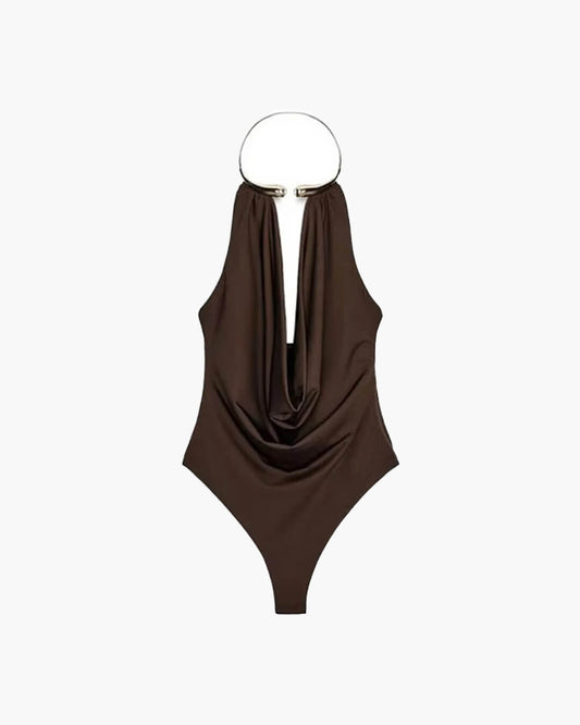 Ophelia Backless Draped Bodysuit