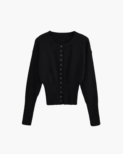 Shelly Snap Button Knit Cardigan
