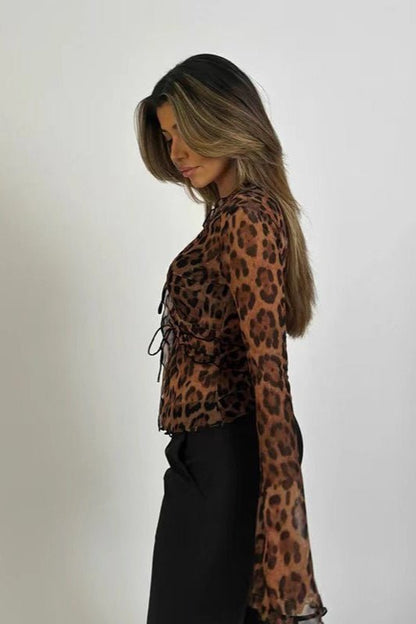 Siena Sheer Leopard Blouse