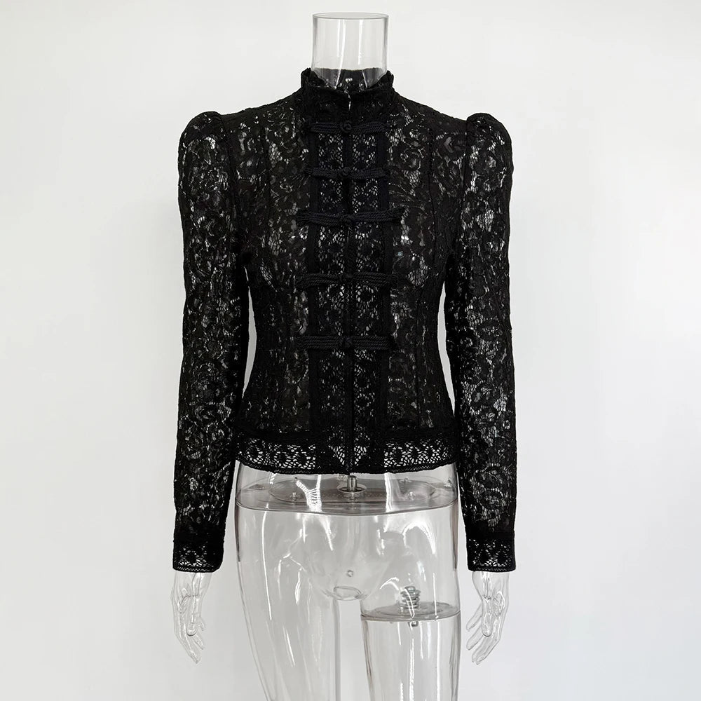 Suzan Long Sleeve Lace Blouse