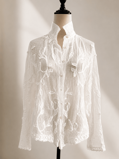 Tina Long Sleeve Embroidered Blouse