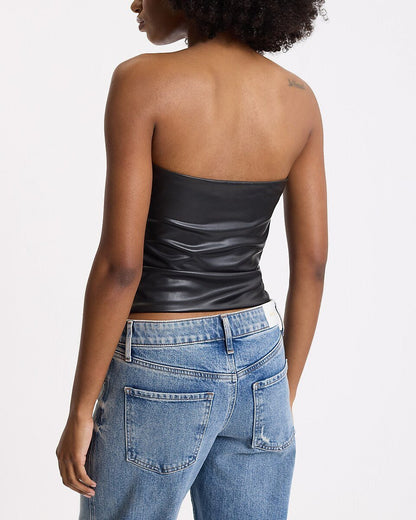 Yassi Faux Leather Top