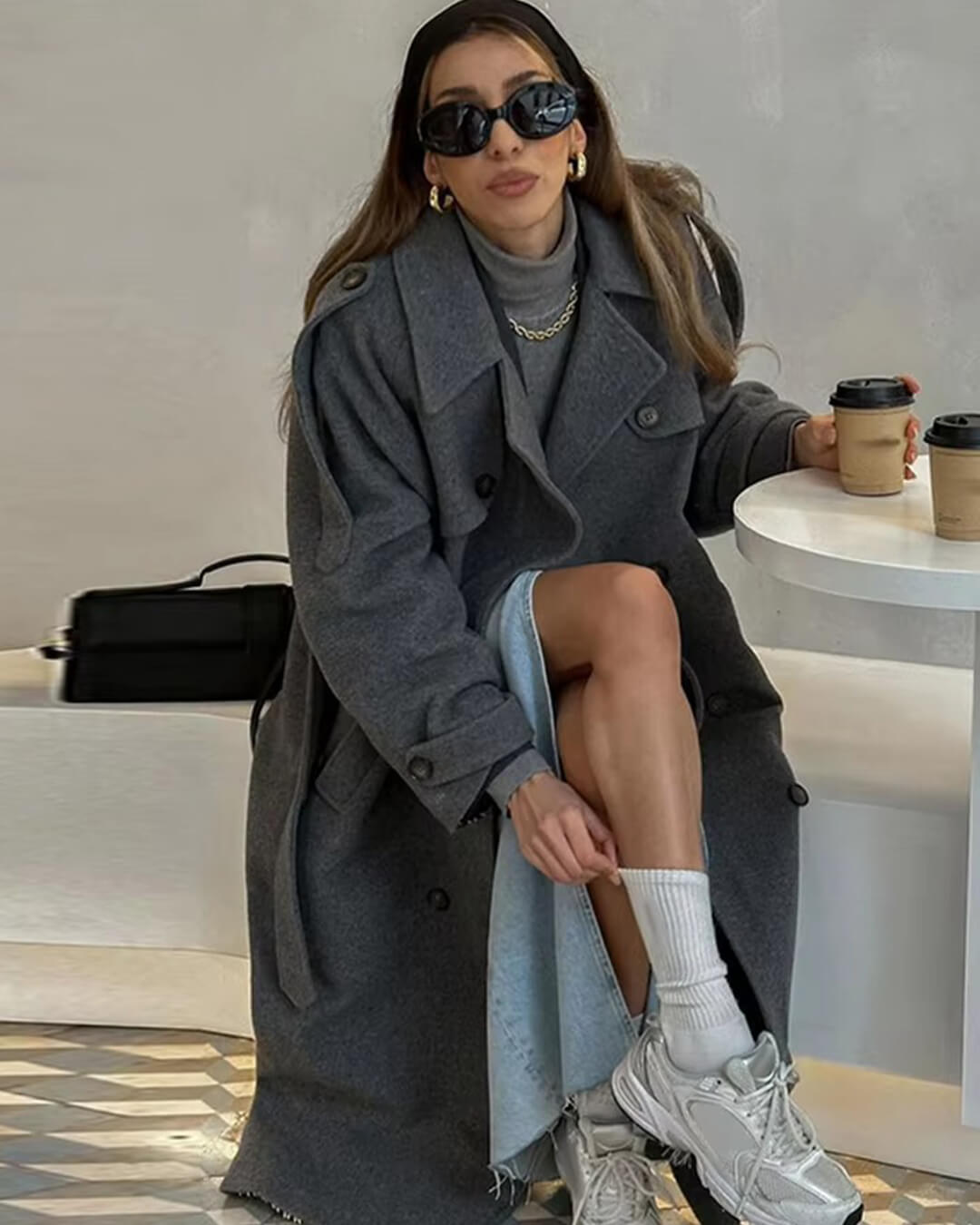 Alicia Gray Belted Long Coat