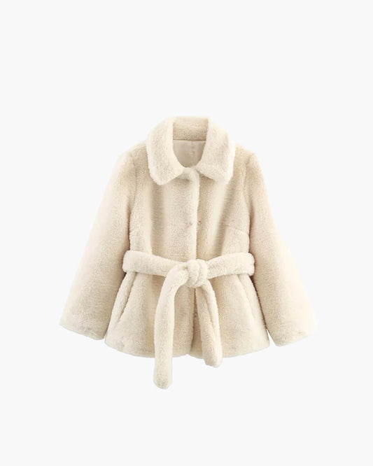 Aellinne Belted Faux Fur Coat