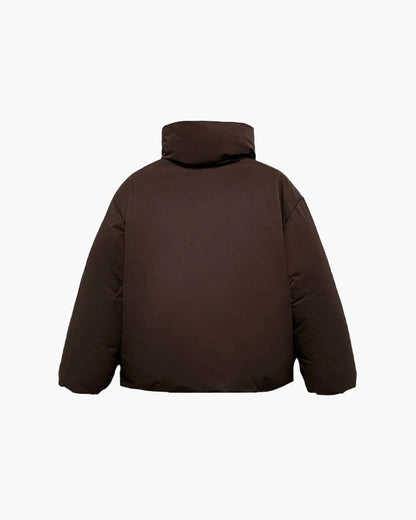 Suzy High Collar Tie-Up Puffer Jacket