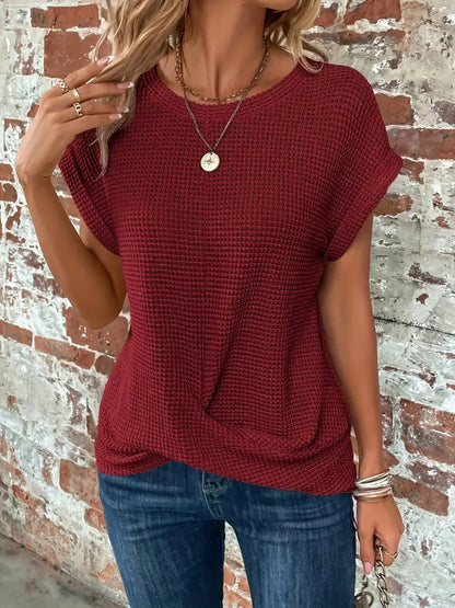 The Sophie — Waffle Knit Tee