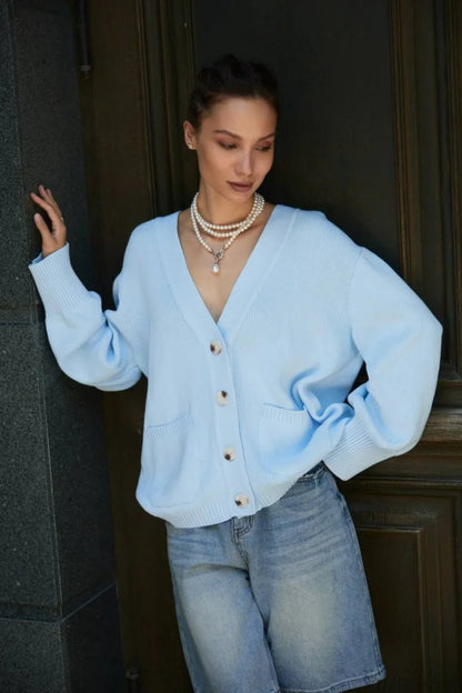 Solid Minimalist Sheer Long Sleeve Sweater