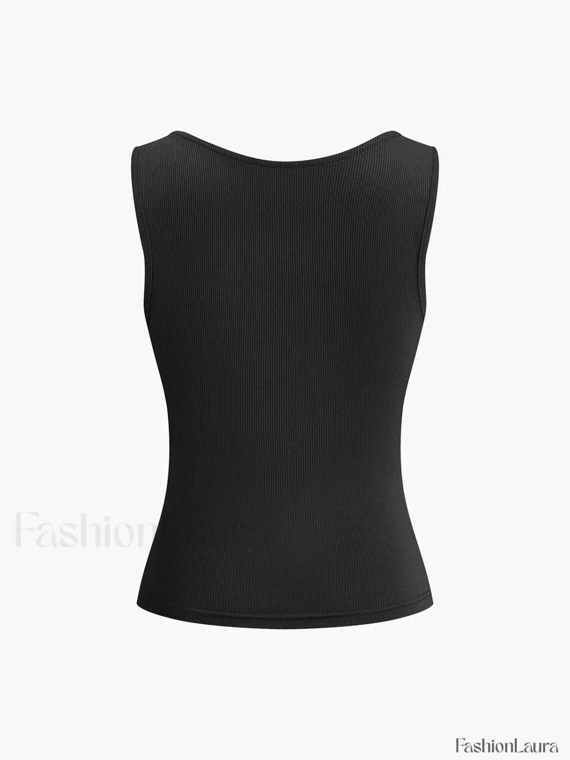 Solid Square Neck Strappy Top