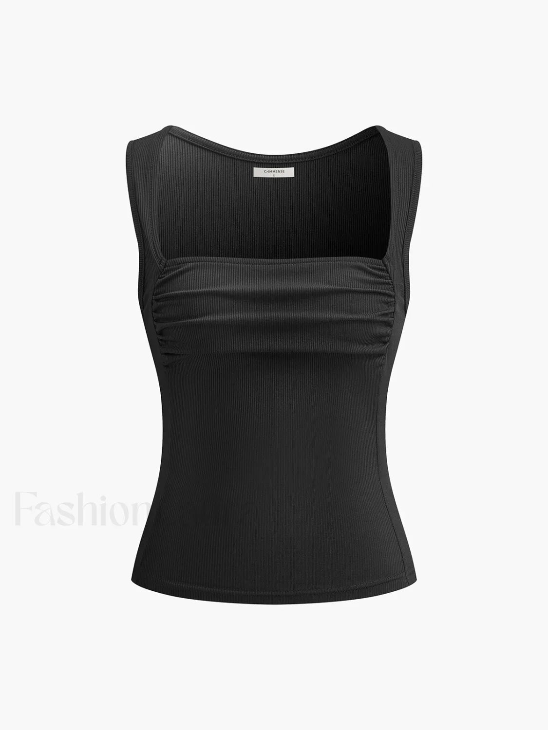 Solid Square Neck Strappy Top