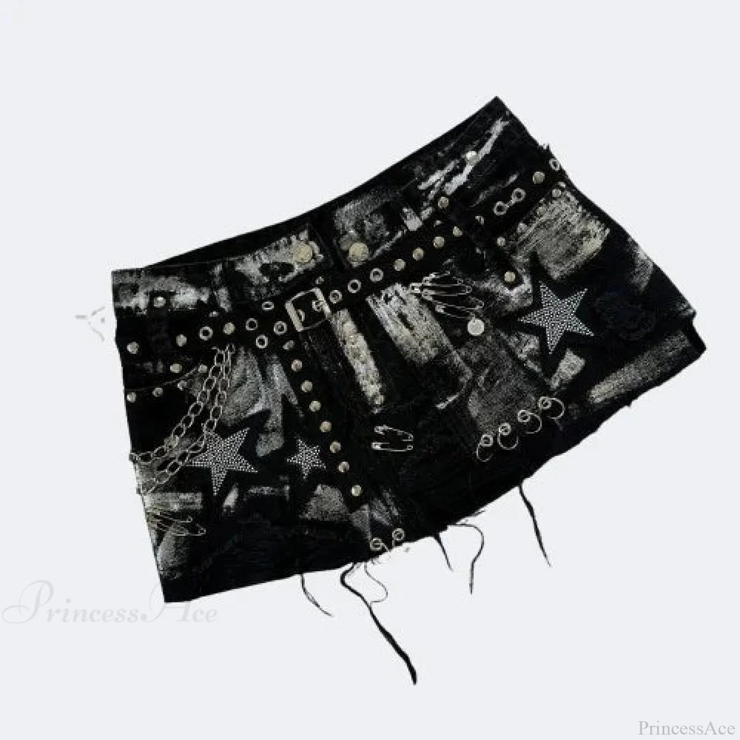 Sparkling Denim Vintage Black Skirt