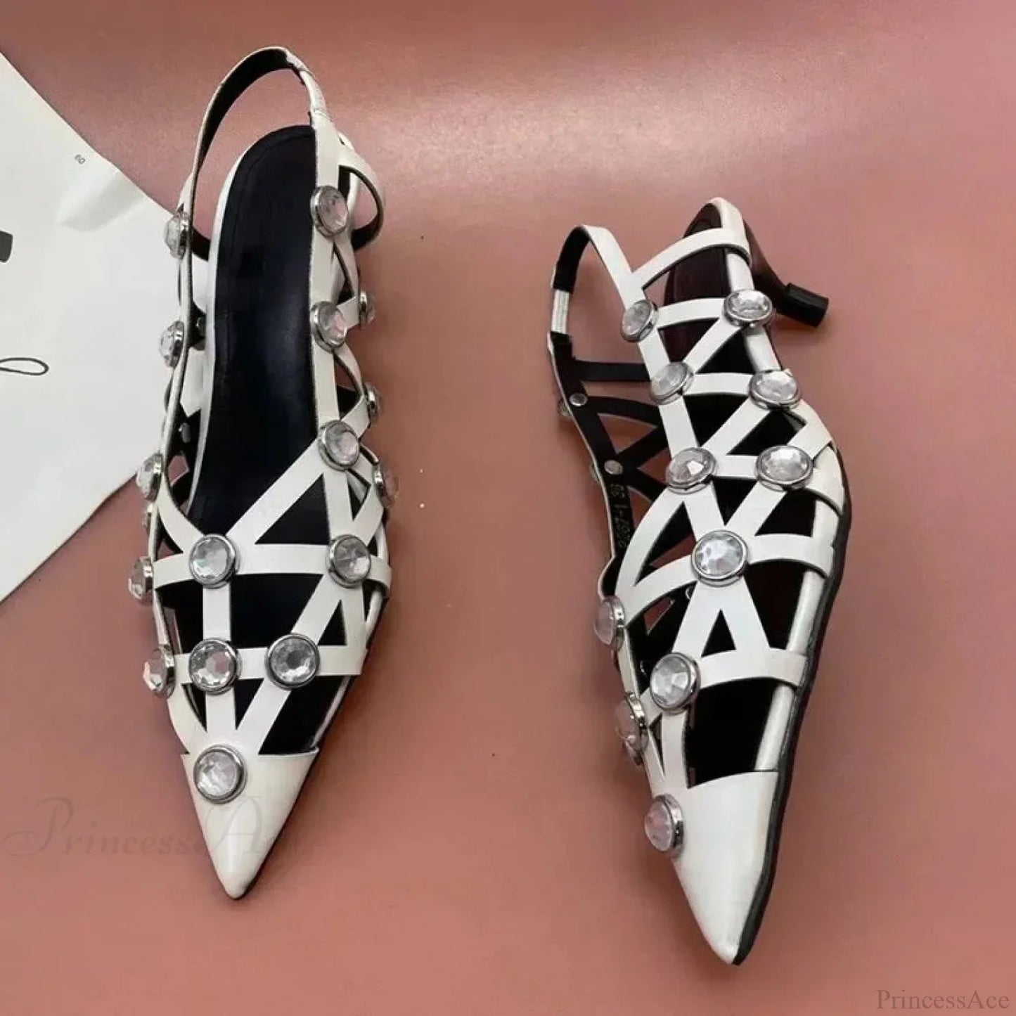 Sparkling Gothic Short Heel Sandal