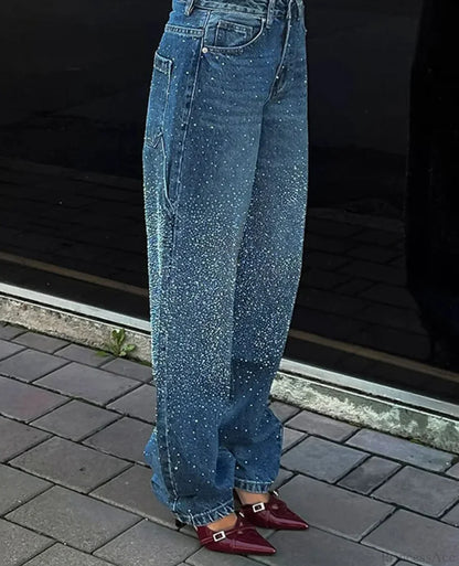 Sparkling Gothic Tall Waist Denim Pant