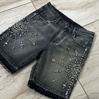 Sparkling Unfinished Denim Short